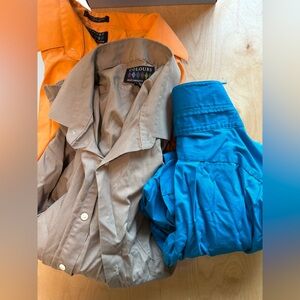 Lot Of 3 Alexander Julian Colours Long Sleeve Button Up Shirts Men’s XL 17-17.5